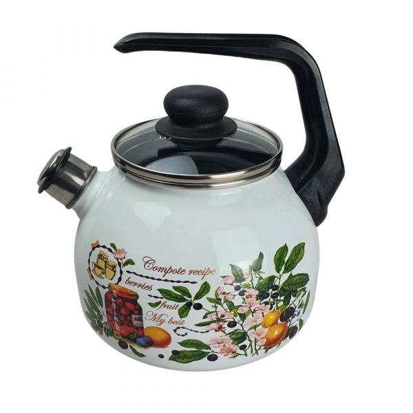 Kettle 3.0l sf. with a whistle 4s209ya Delicious compote white.